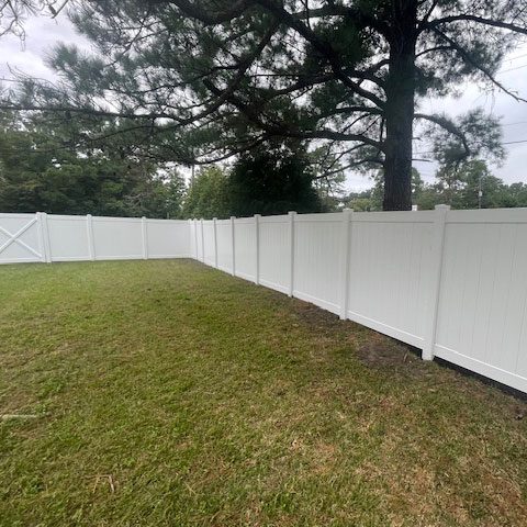 6 ft Vinyl Privacy 3 double gates and Dog Run 7