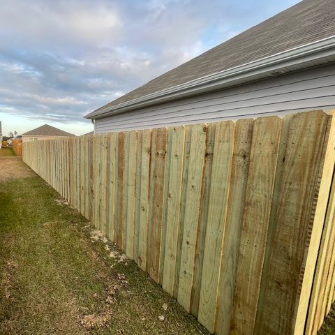 BOB wood fence with upgraded fence