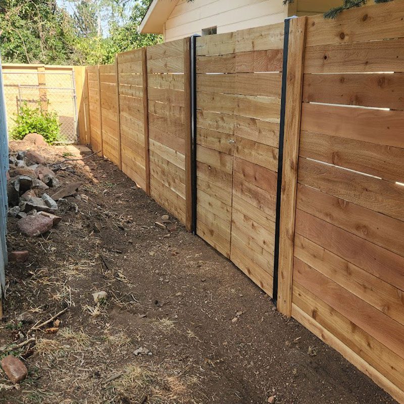 wood fence horizontal boards