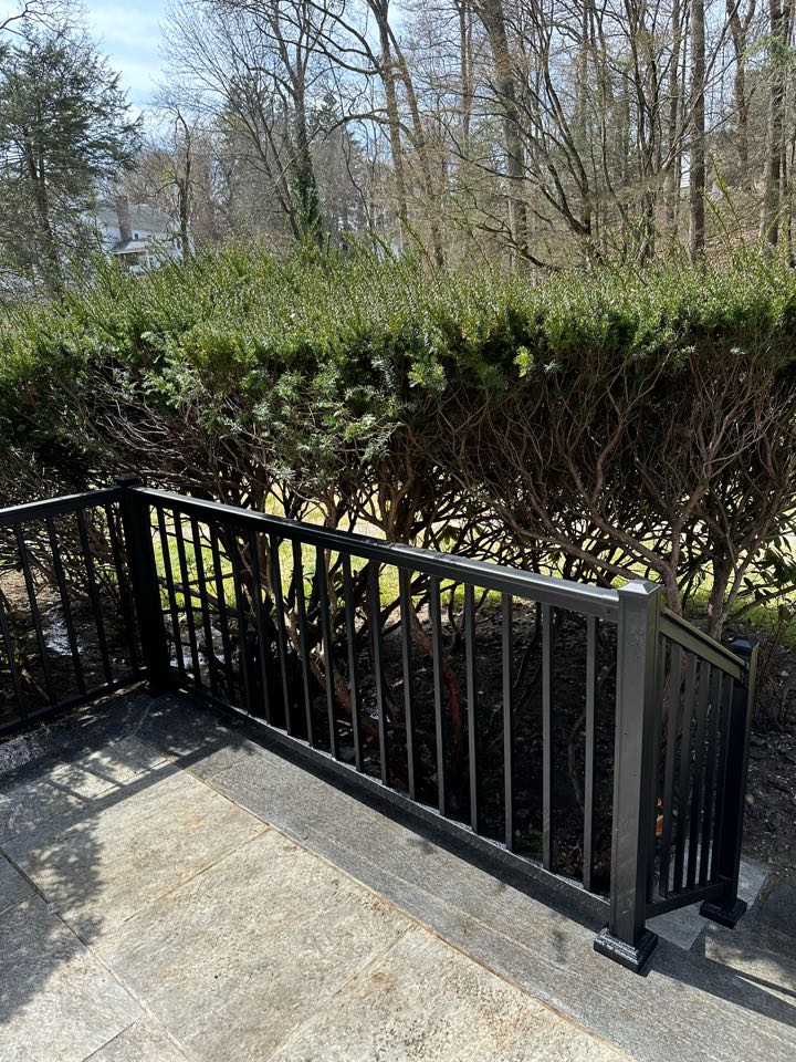 At the same time and place, we installed a new hand rail to keep the family safe. Good looking and functional!