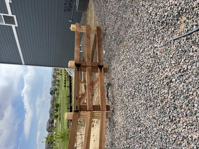 This neighbor in Thorton CO saw the beautiful work we did and asked us to build their fence as well!  Love this 3 rail ranch style cedar fence!