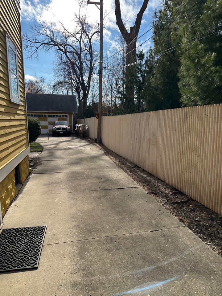 Customer wanted to replace a very old fence with the same stockade style. We weee able to match the product. Install went well and the fence looks great. 