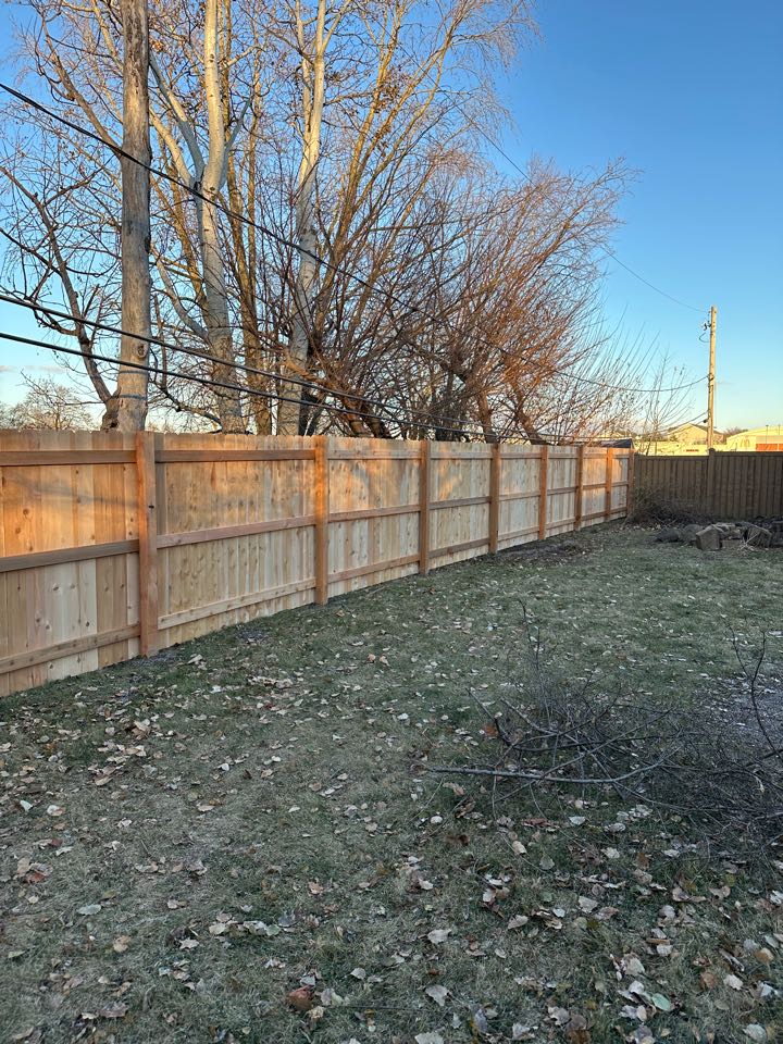 Customer is a first time home buyer. They wanted a new fence and after reviewing several fence options and companies, they shooed to move forward with Top Rail Fence. We installed a 6’ Cedar Privacy and the install was completed in 1/2 day. The new fence looks awesome. 