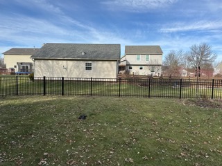 We installed around 300 feet of 4' high black aluminum fence in Marysville, OH. 