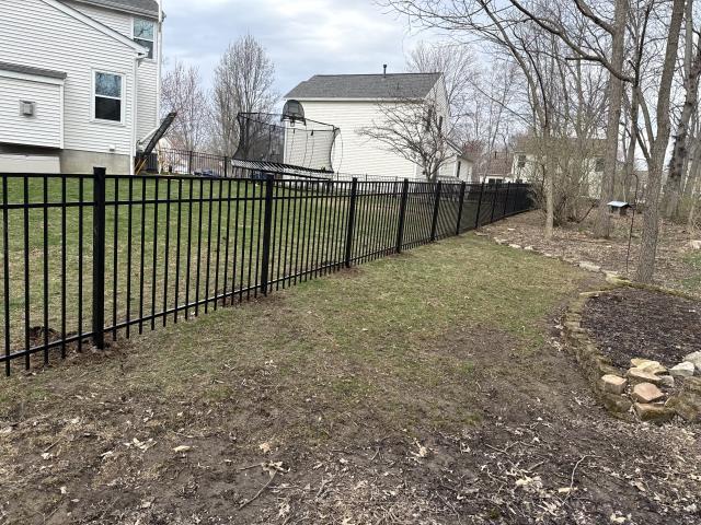 200 feet of black aluminum fence installed in Delaware. 