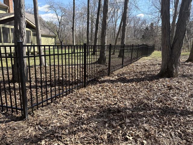 Around 200 feet of black aluminum fence installed in Dublin.
