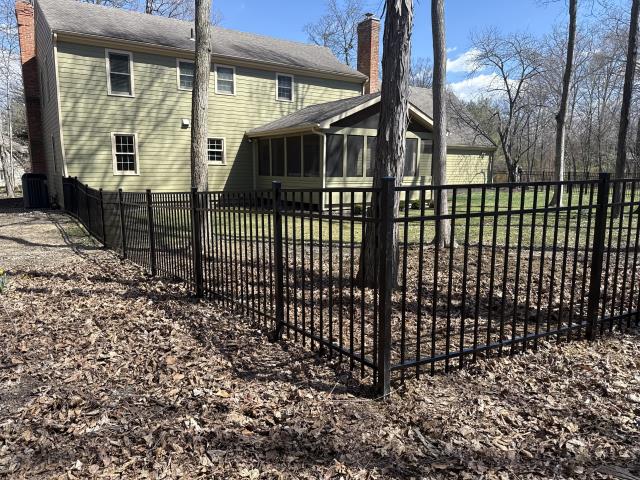 Around 200 feet of black aluminum fence installed in Dublin.