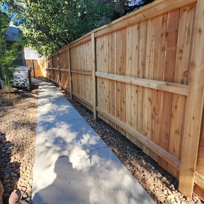 wood privacy fence installed by Top Rail Fence