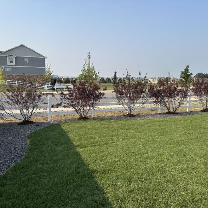 white vinyl post and rail fence in denver