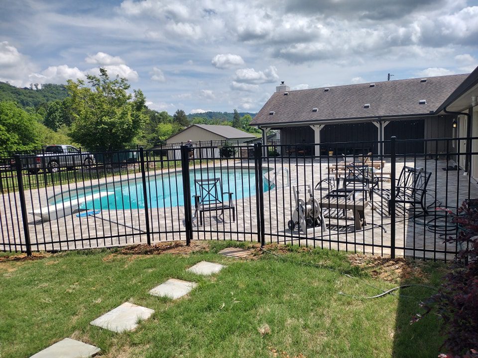 aluminum metal fence pool