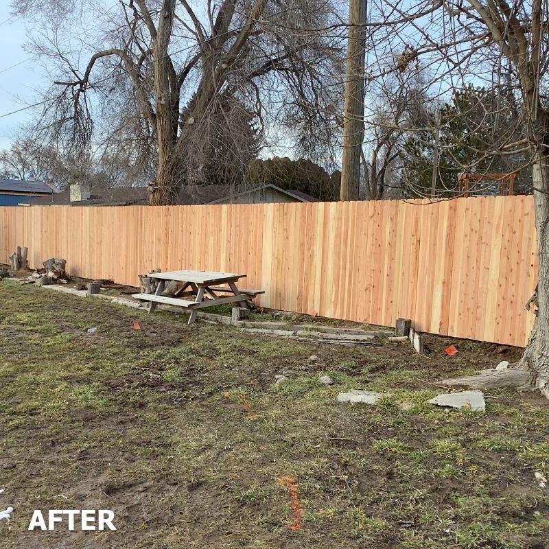 Japanese cedar fence installed by Top Rail Fence