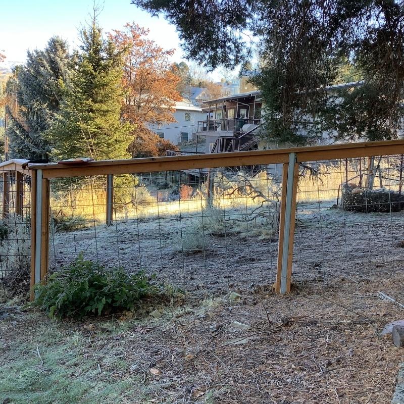 Cedar hog wire fence installed by Top Rail Fence
