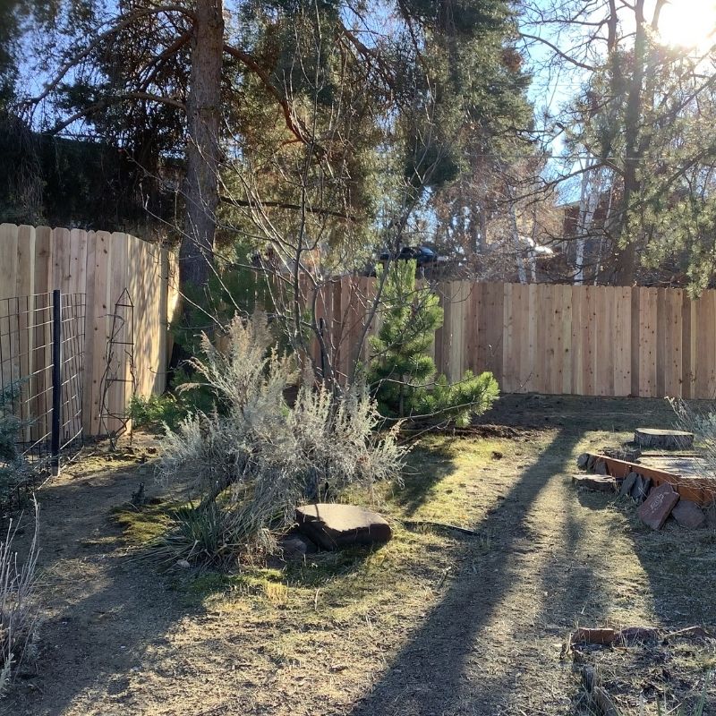 Cedar 6 foot privacy fence installed by Top Rail Fence
