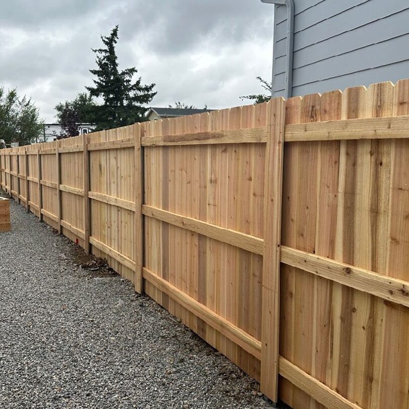 wood stockade privacy fence