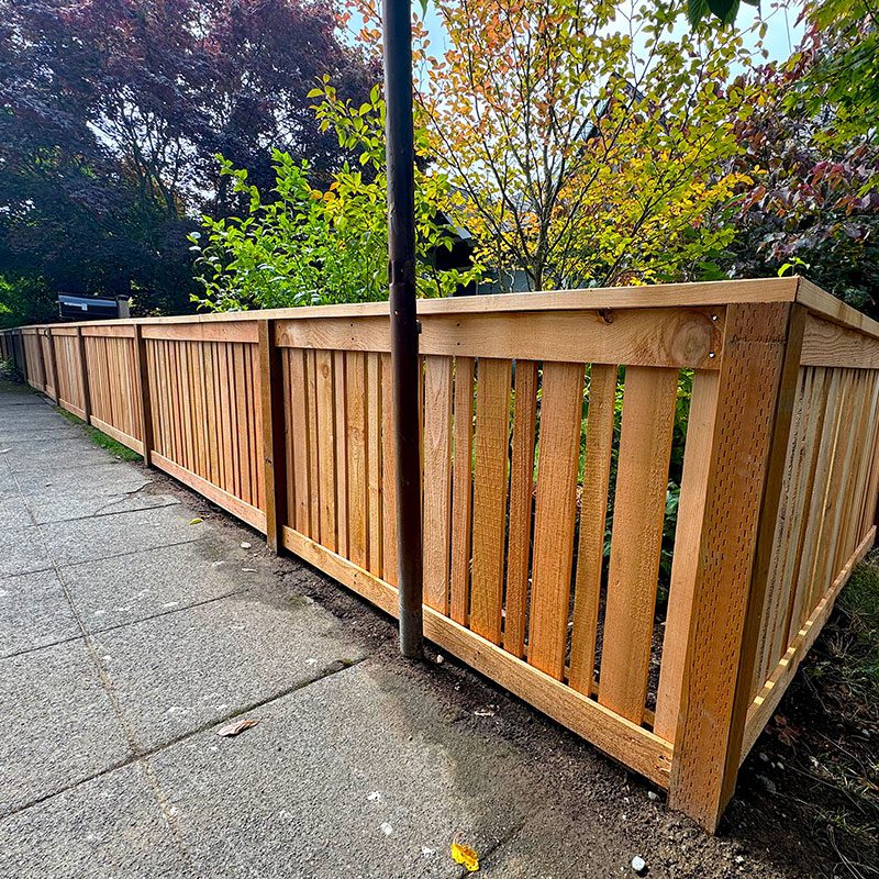 spaced board wood fence
