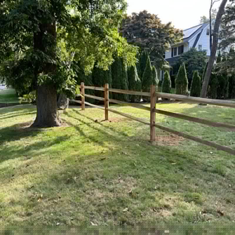 Fairfield county post and rail fence