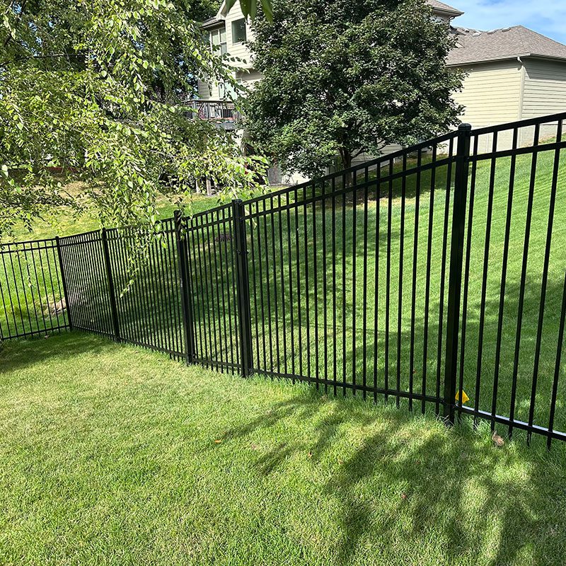 metal fence backyard