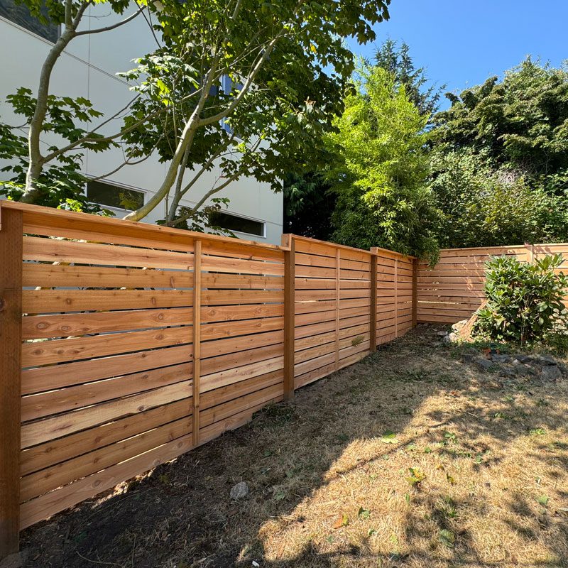 horizontal wood fence seattle 1