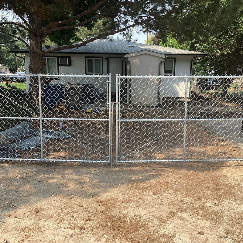 galvanised chain link fence and gate in boise