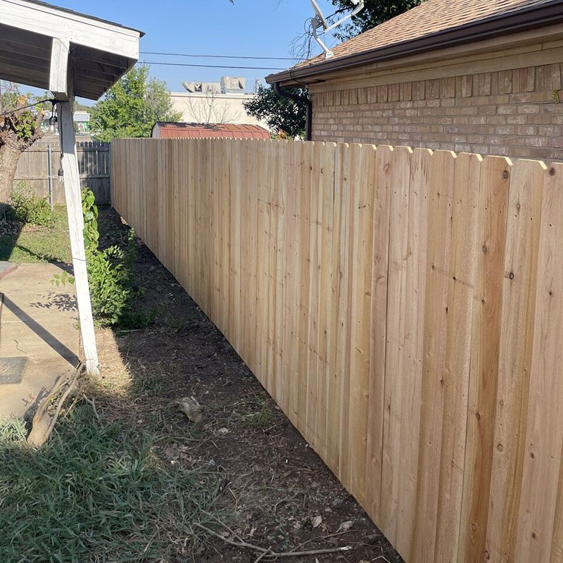 stockade wood fence in south dallas