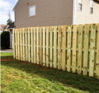 Shadow box wood fence by Top Rail Fence