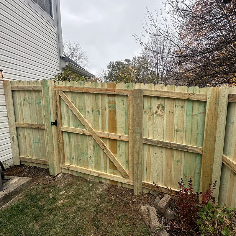 stockade wood fence in Indianapolis