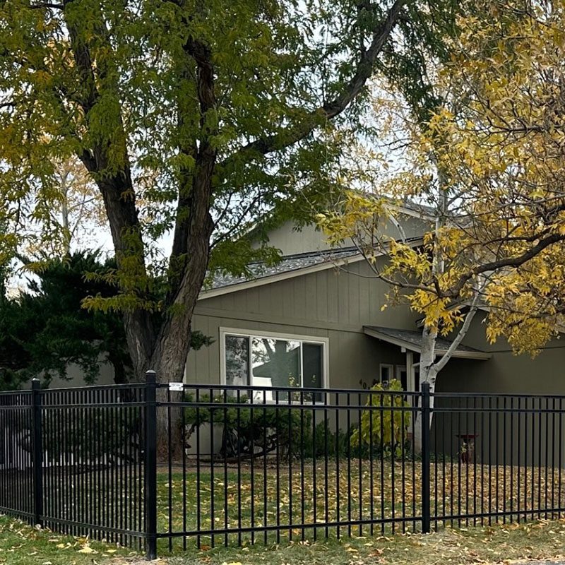 aluminium picket metal fence backyard