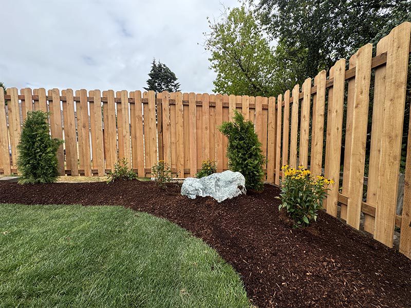 shadow box fence backyard