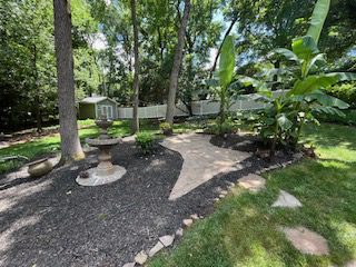 Backyard vinyl fence